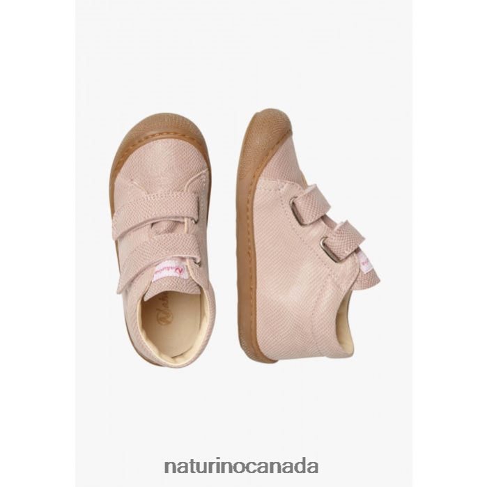 Kids COCOON VL Z2N0TL214 Naturino Reptile Print Leather First Step Booties Pink