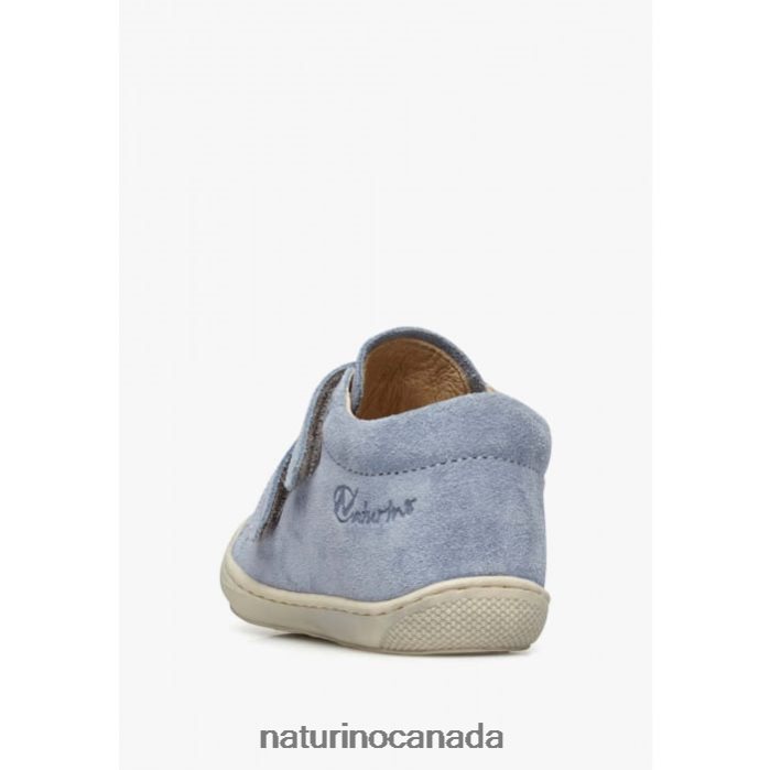 Kids COCOON VL Z2N0TL215 Naturino Suede First Steps Shoes Light Blue