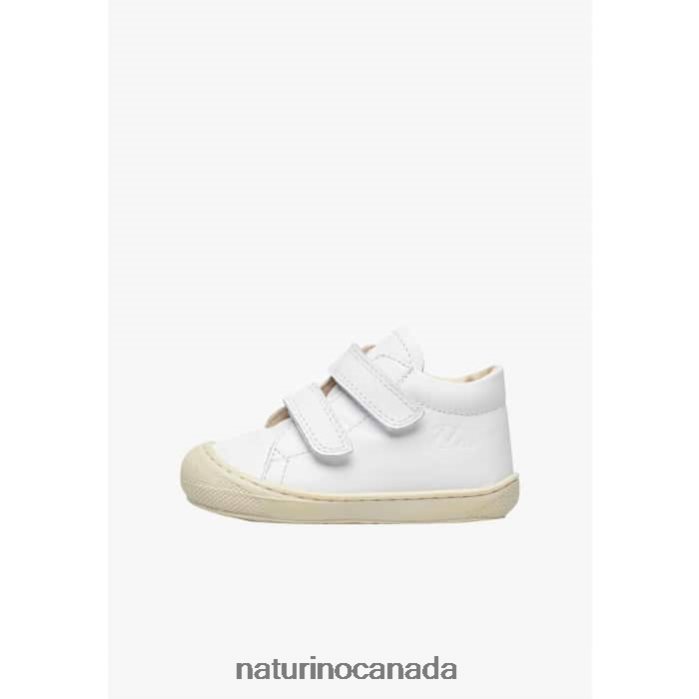 Kids COCOON VL Z2N0TL216 Naturino First Steps Shoes In Nappa Leather White