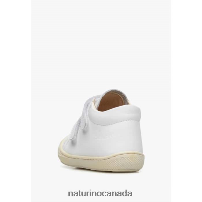 Kids COCOON VL Z2N0TL216 Naturino First Steps Shoes In Nappa Leather White