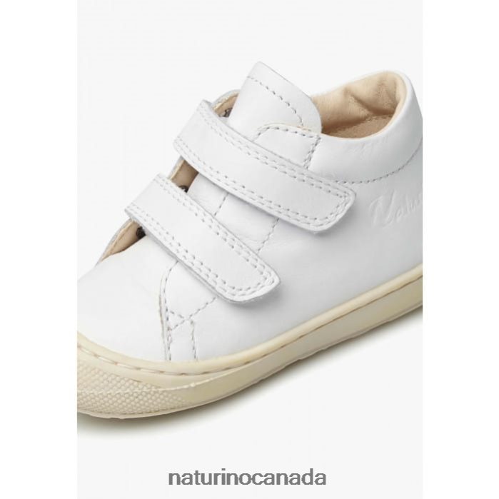 Kids COCOON VL Z2N0TL216 Naturino First Steps Shoes In Nappa Leather White