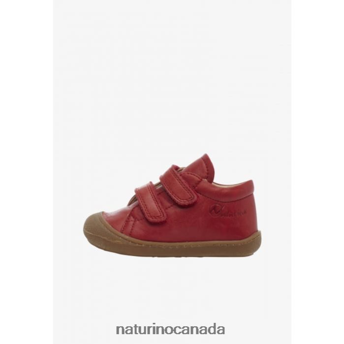 Kids COCOON VL Z2N0TL217 Naturino First Steps Shoes In Nappa Leather Red