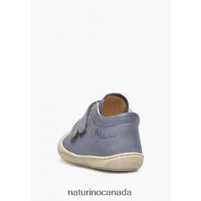 Kids COCOON VL Z2N0TL218 Naturino First Steps Shoes In Nappa Leather Sky Blue