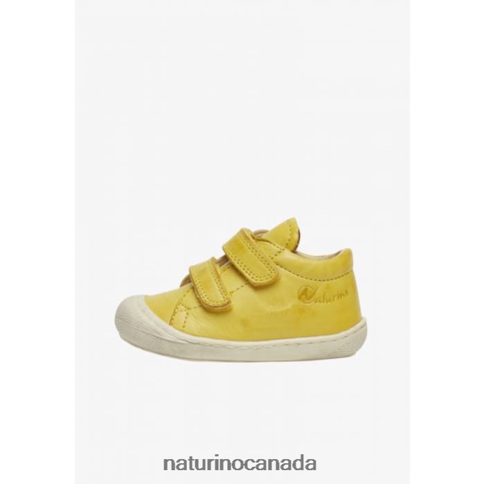 Kids COCOON VL Z2N0TL221 Naturino First Steps Shoes In Nappa Leather Yellow