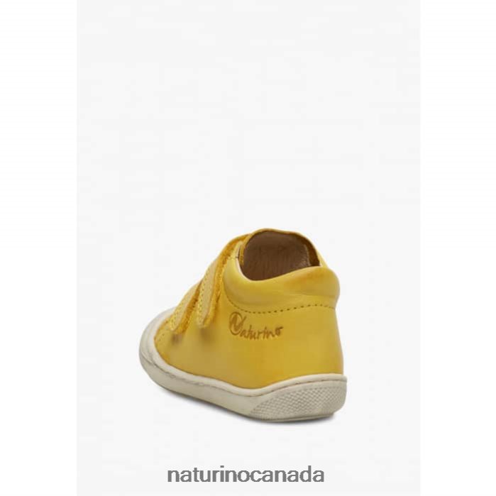 Kids COCOON VL Z2N0TL221 Naturino First Steps Shoes In Nappa Leather Yellow