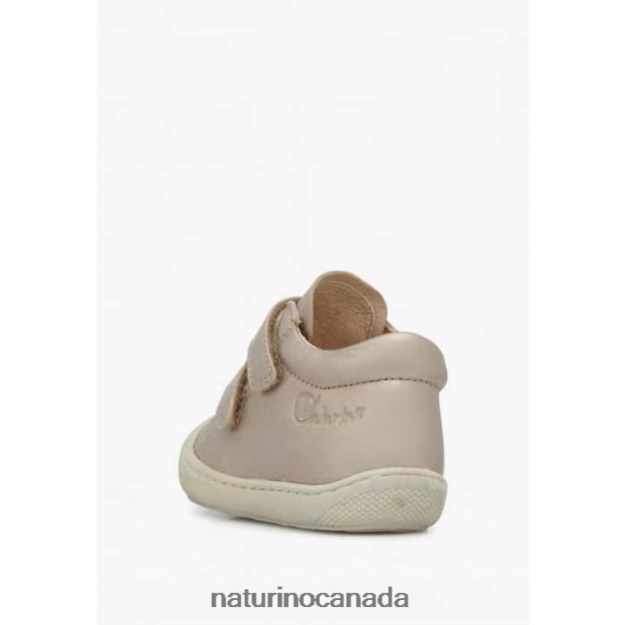 Kids COCOON VL Z2N0TL51 Naturino Leather First Steps Shoes Powder Pink