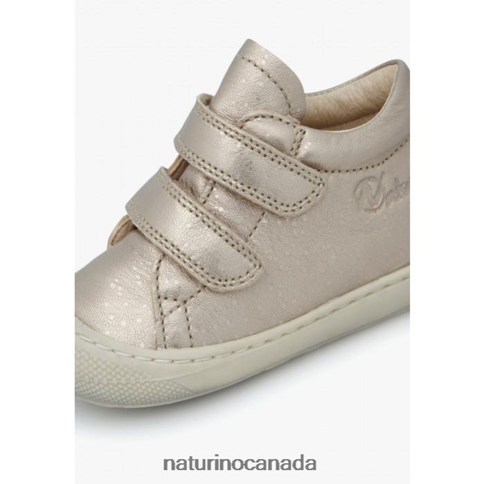 Kids COCOON VL Z2N0TL51 Naturino Leather First Steps Shoes Powder Pink