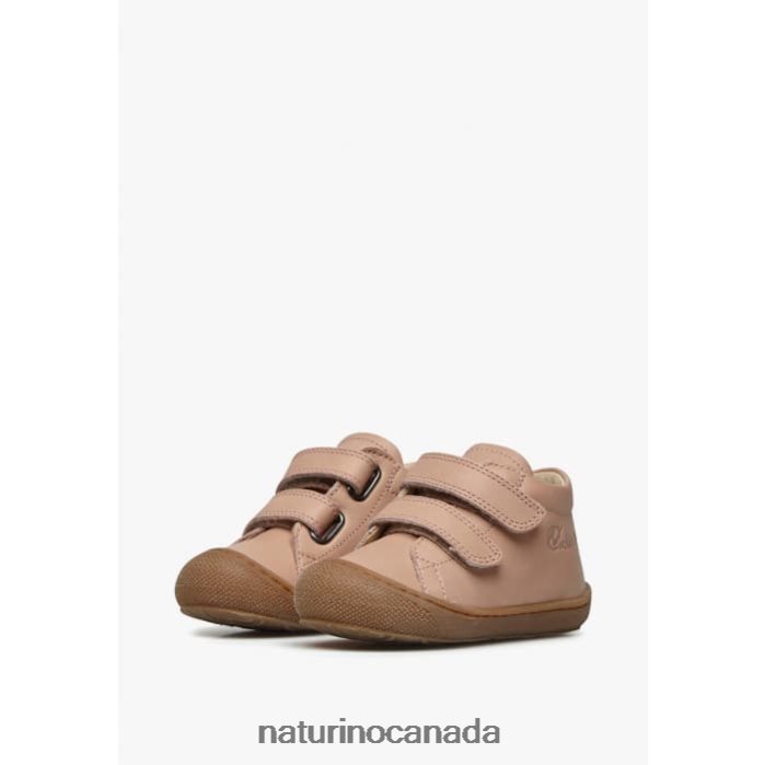 Kids COCOON VL Z2N0TL59 Naturino First Steps Shoes In Nappa Leather Powder Pink
