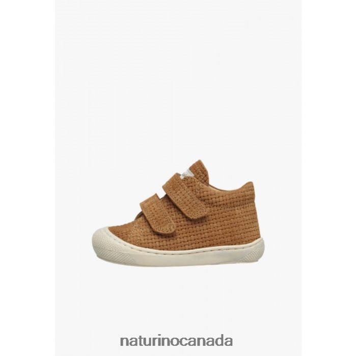 Kids COCOON VL Z2N0TL63 Naturino Suede First Steps Shoes Brown