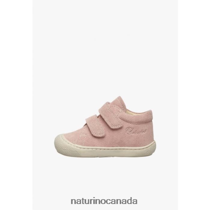 Kids COCOON VL Z2N0TL65 Naturino Suede First Steps Shoes Powder Pink