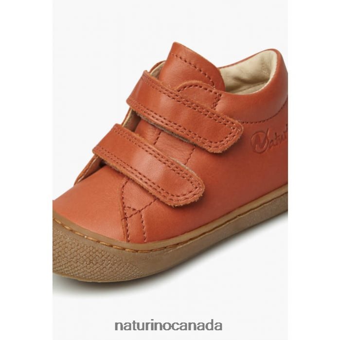 Kids COCOON VL Z2N0TL74 Naturino First Steps Shoes In Nappa Leather Dark Red