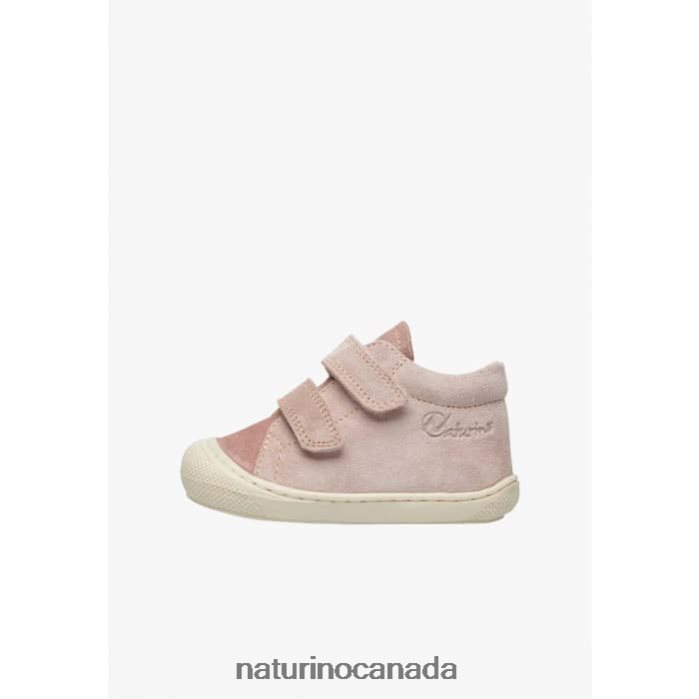 Kids COCOON VL Z2N0TL76 Naturino Suede First Steps Shoes Pink