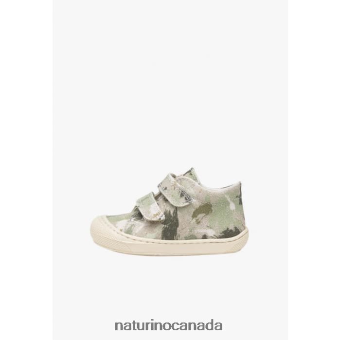 Kids COCOON VL Z2N0TL82 Naturino Fabric First Steps Shoes Army Green