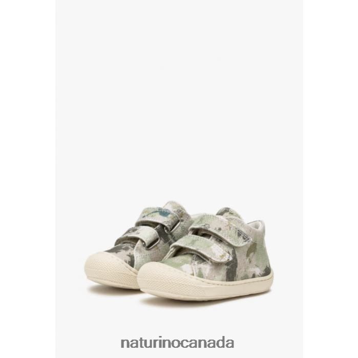 Kids COCOON VL Z2N0TL82 Naturino Fabric First Steps Shoes Army Green