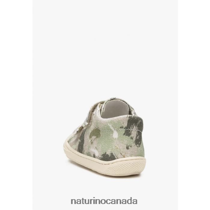 Kids COCOON VL Z2N0TL82 Naturino Fabric First Steps Shoes Army Green
