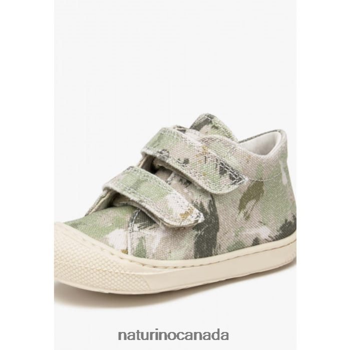 Kids COCOON VL Z2N0TL82 Naturino Fabric First Steps Shoes Army Green