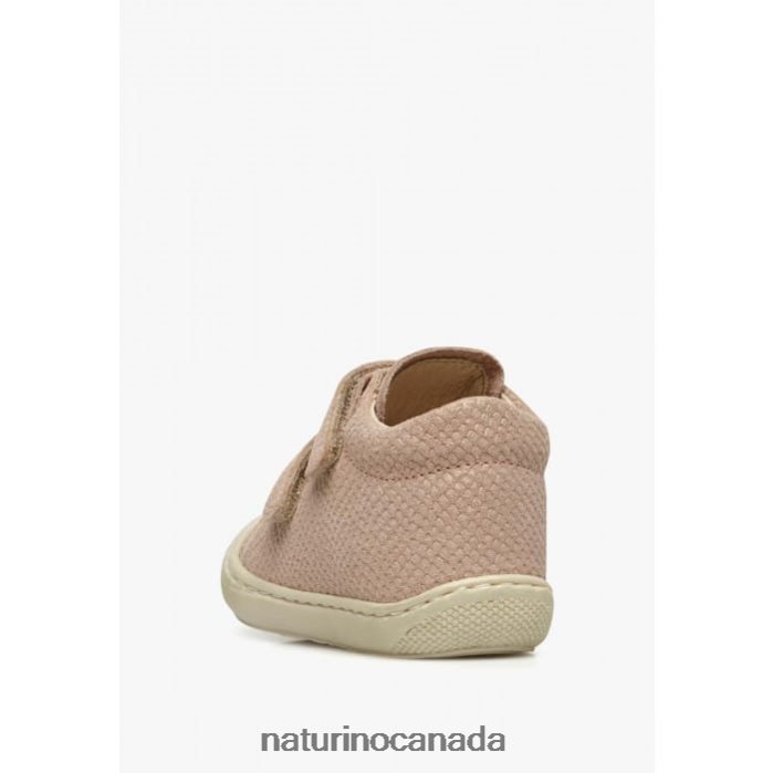 Kids COCOON VL Z2N0TL98 Naturino Suede First Steps Shoes Powder Pink
