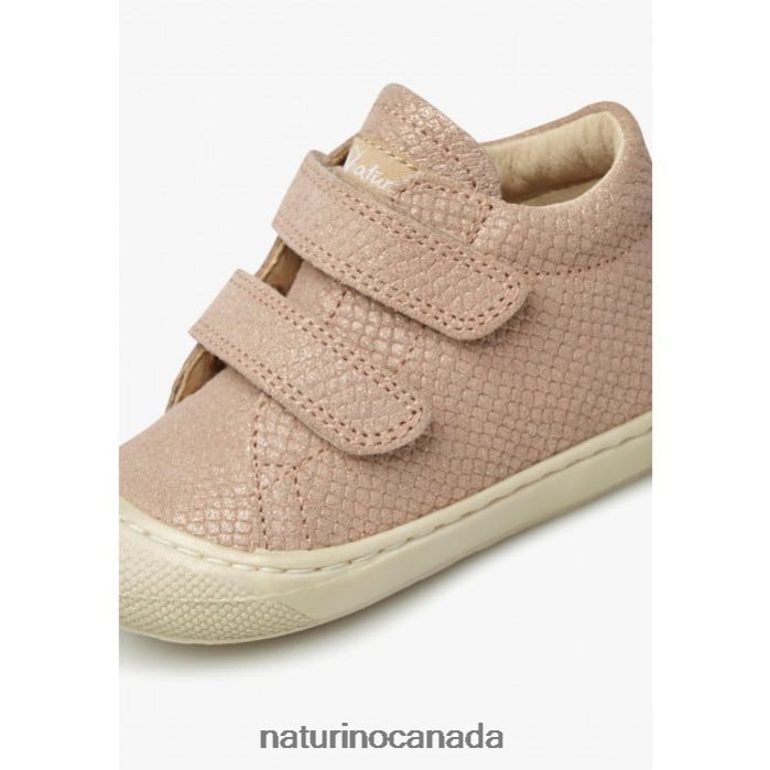 Kids COCOON VL Z2N0TL98 Naturino Suede First Steps Shoes Powder Pink