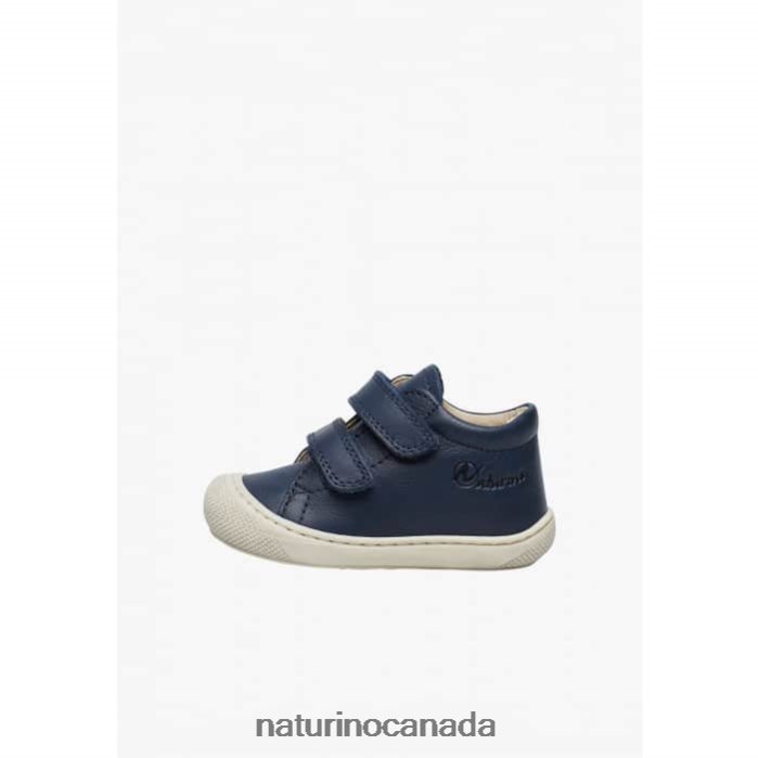 Kids COCOON Z2N0TL127 Naturino First Steps Shoes In Nappa Leather Navy