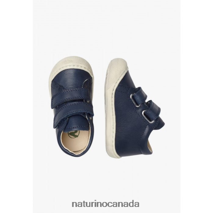 Kids COCOON Z2N0TL127 Naturino First Steps Shoes In Nappa Leather Navy