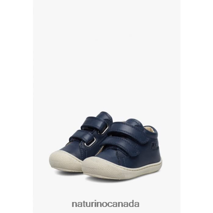 Kids COCOON Z2N0TL127 Naturino First Steps Shoes In Nappa Leather Navy