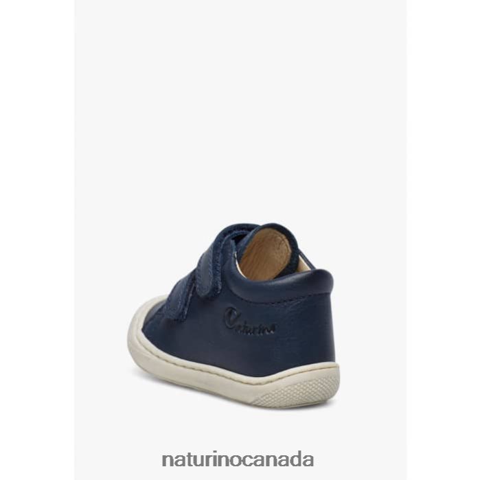 Kids COCOON Z2N0TL127 Naturino First Steps Shoes In Nappa Leather Navy
