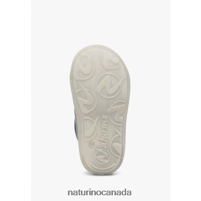 Kids COCOON Z2N0TL127 Naturino First Steps Shoes In Nappa Leather Navy