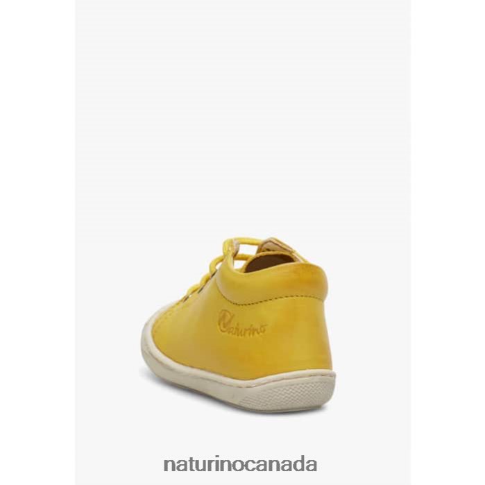 Kids COCOON Z2N0TL130 Naturino First Steps Shoes In Nappa Leather Yellow