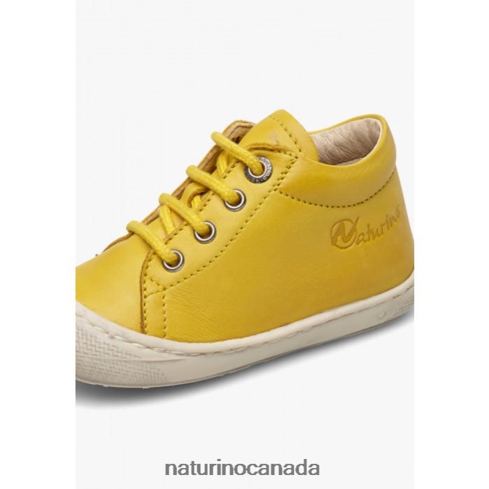 Kids COCOON Z2N0TL130 Naturino First Steps Shoes In Nappa Leather Yellow