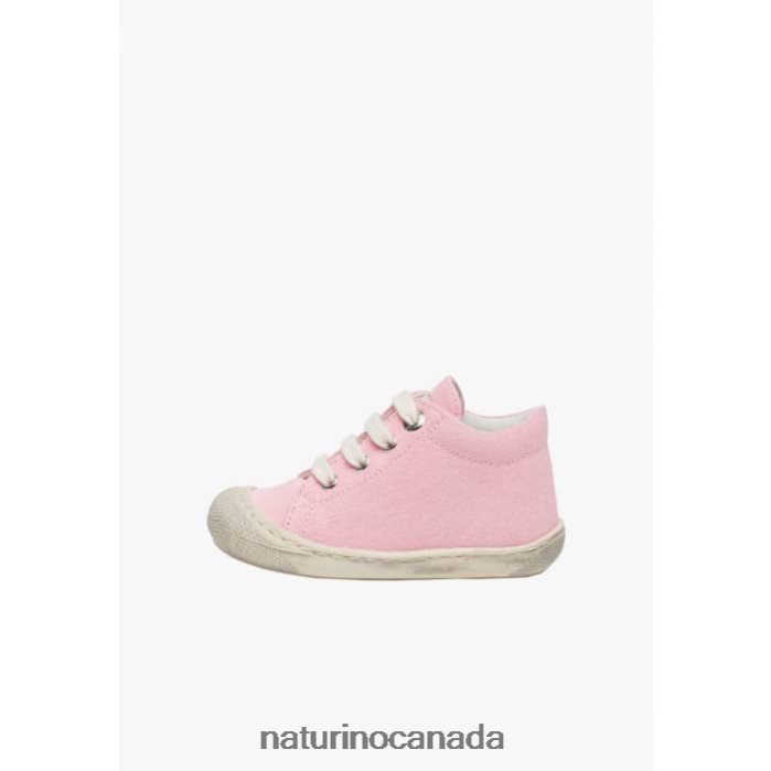 Kids COCOON Z2N0TL131 Naturino Canvas First Steps Shoes Pink
