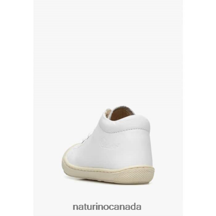 Kids COCOON Z2N0TL132 Naturino First Steps Shoes In Nappa Leather White