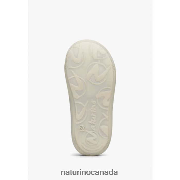 Kids COCOON Z2N0TL141 Naturino First Steps Shoes In Nappa Leather Green-Orange