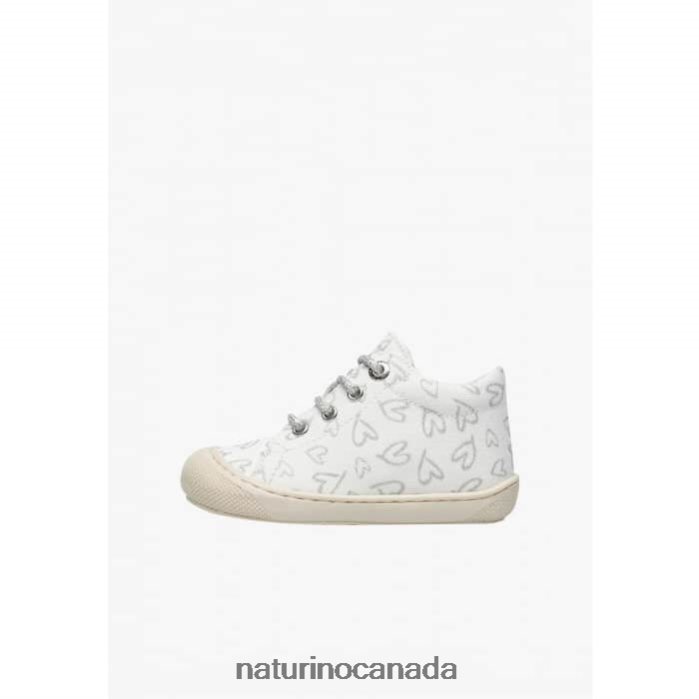 Kids COCOON Z2N0TL146 Naturino Canvas First Steps Shoes White