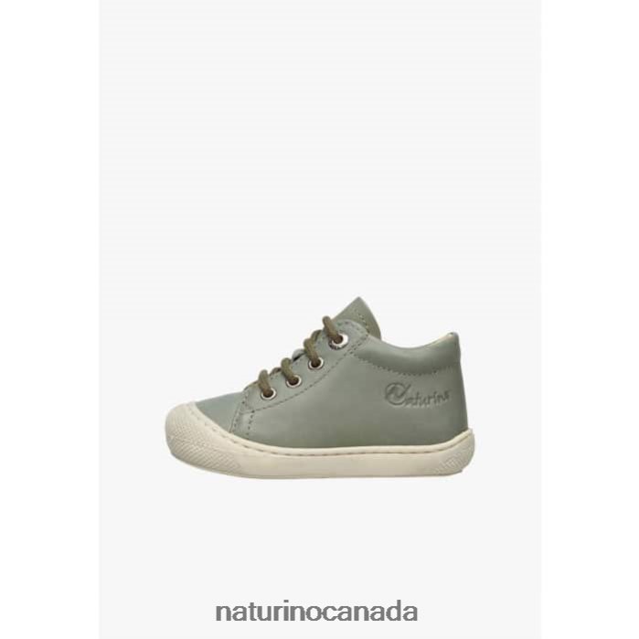 Kids COCOON Z2N0TL155 Naturino First Steps Shoes In Nappa Leather Green