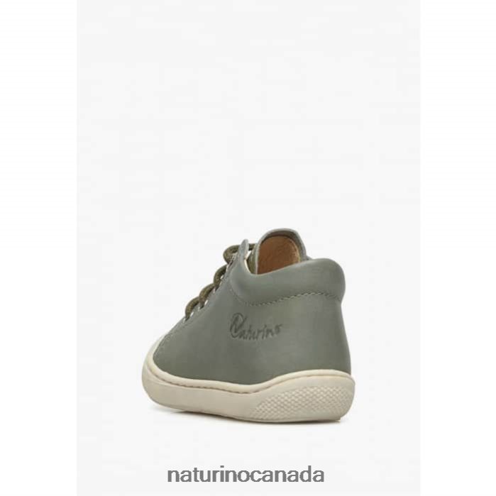 Kids COCOON Z2N0TL155 Naturino First Steps Shoes In Nappa Leather Green