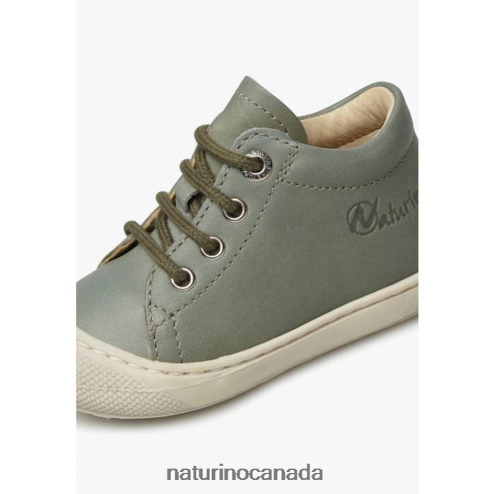 Kids COCOON Z2N0TL155 Naturino First Steps Shoes In Nappa Leather Green