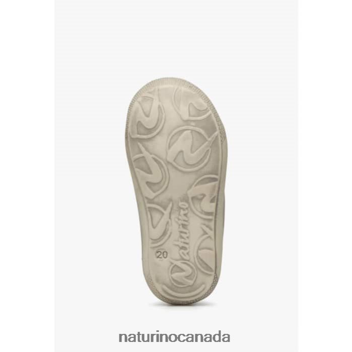 Kids COCOON Z2N0TL176 Naturino First Steps Shoes In Nappa Leather Dove Grey