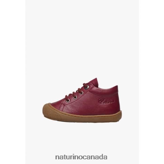 Kids COCOON Z2N0TL183 Naturino Napa Leather Toddler Shoes Burgundy