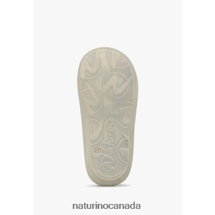 Kids COCOON Z2N0TL191 Naturino Metallic Leather First Step Booties Powder Pink