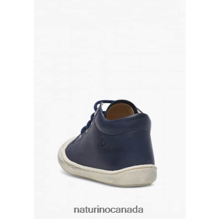 Kids COCOON Z2N0TL199 Naturino First Steps Shoes In Nappa Leather Blue