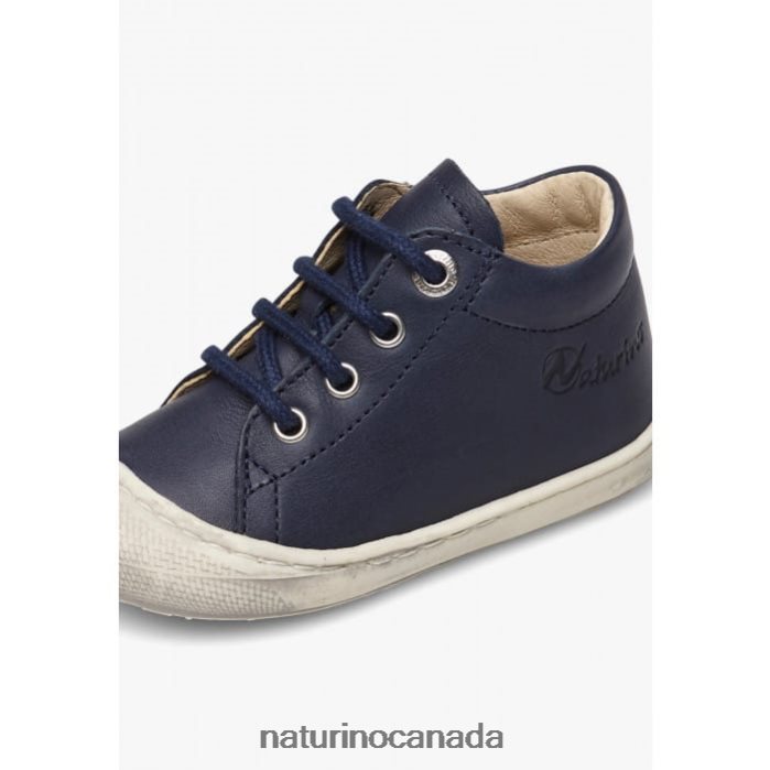 Kids COCOON Z2N0TL199 Naturino First Steps Shoes In Nappa Leather Blue