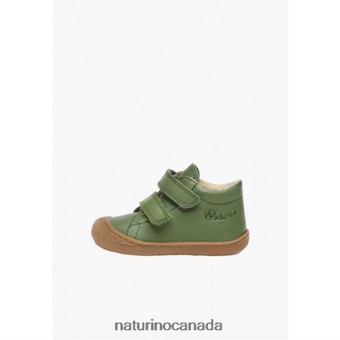 Kids COCOON Z2N0TL202 Naturino First Steps Shoes In Nappa Leather Green