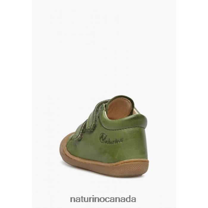 Kids COCOON Z2N0TL202 Naturino First Steps Shoes In Nappa Leather Green