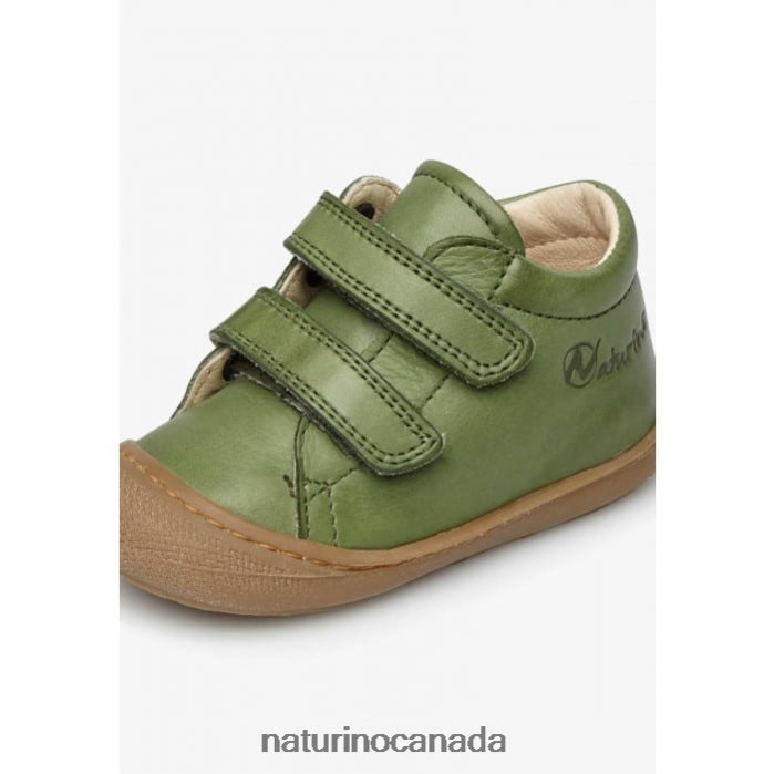 Kids COCOON Z2N0TL202 Naturino First Steps Shoes In Nappa Leather Green