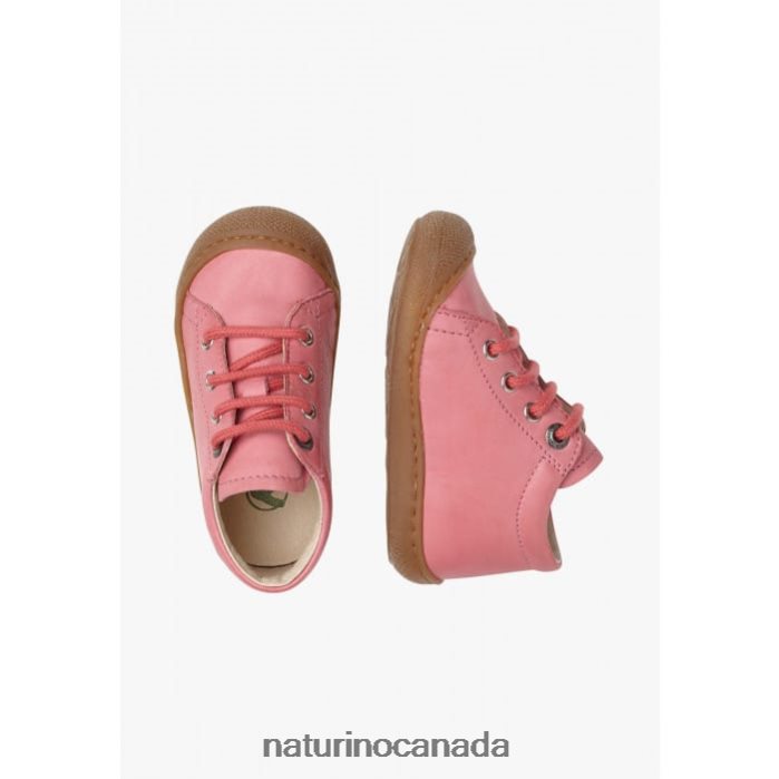 Kids COCOON Z2N0TL203 Naturino Napa Leather Toddler Shoes Coral