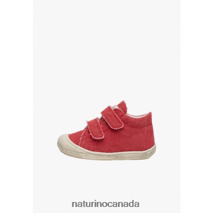Kids COCOON Z2N0TL206 Naturino Canvas First Steps Shoes Red