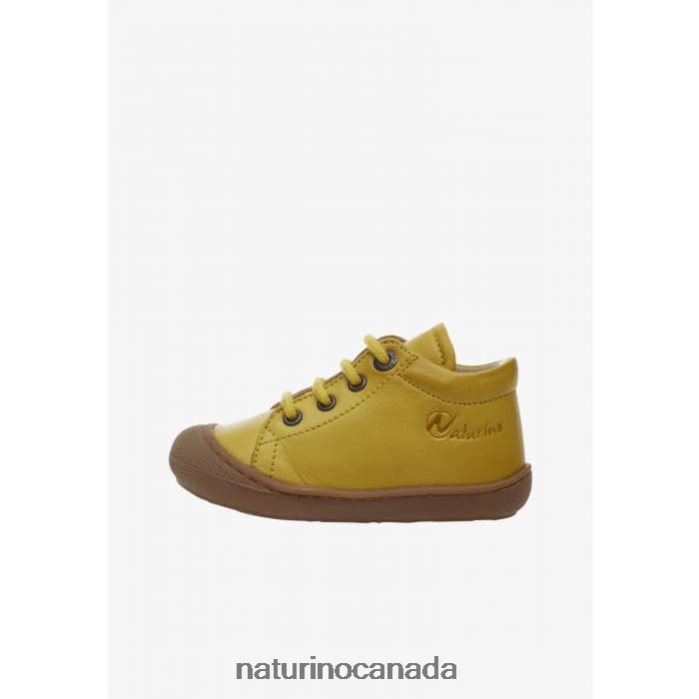 Kids COCOON Z2N0TL220 Naturino Napa Leather Toddler Shoes Yellow