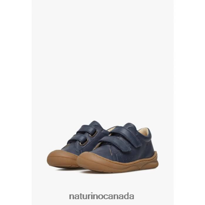 Kids GABBY VL Z2N0TL126 Naturino First Steps Shoes In Nappa Leather Blue