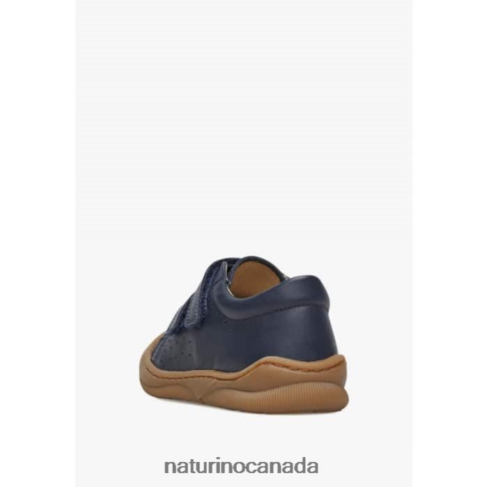 Kids GABBY VL Z2N0TL126 Naturino First Steps Shoes In Nappa Leather Blue