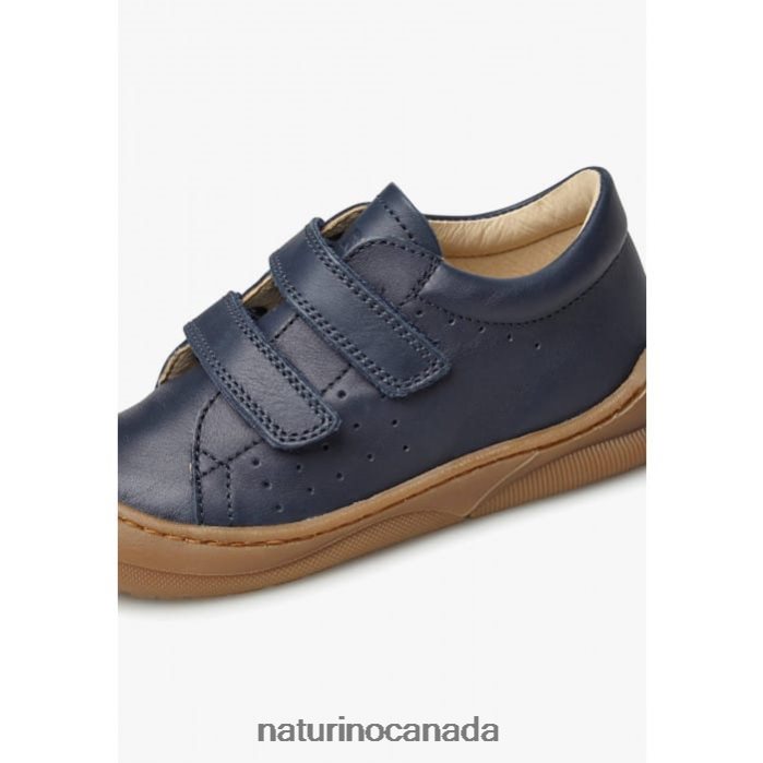 Kids GABBY VL Z2N0TL126 Naturino First Steps Shoes In Nappa Leather Blue